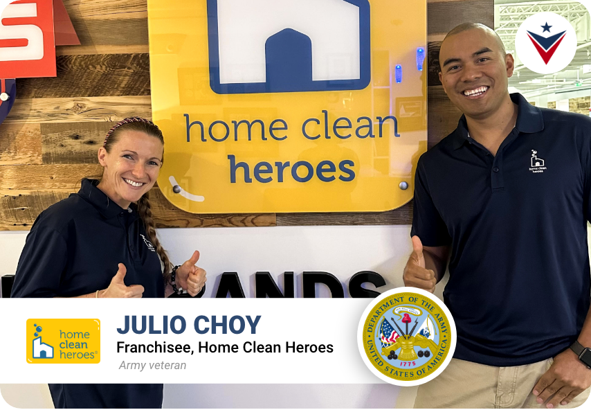 Julio Choy Vetrepreneur Franchisee Home Clean Heroes