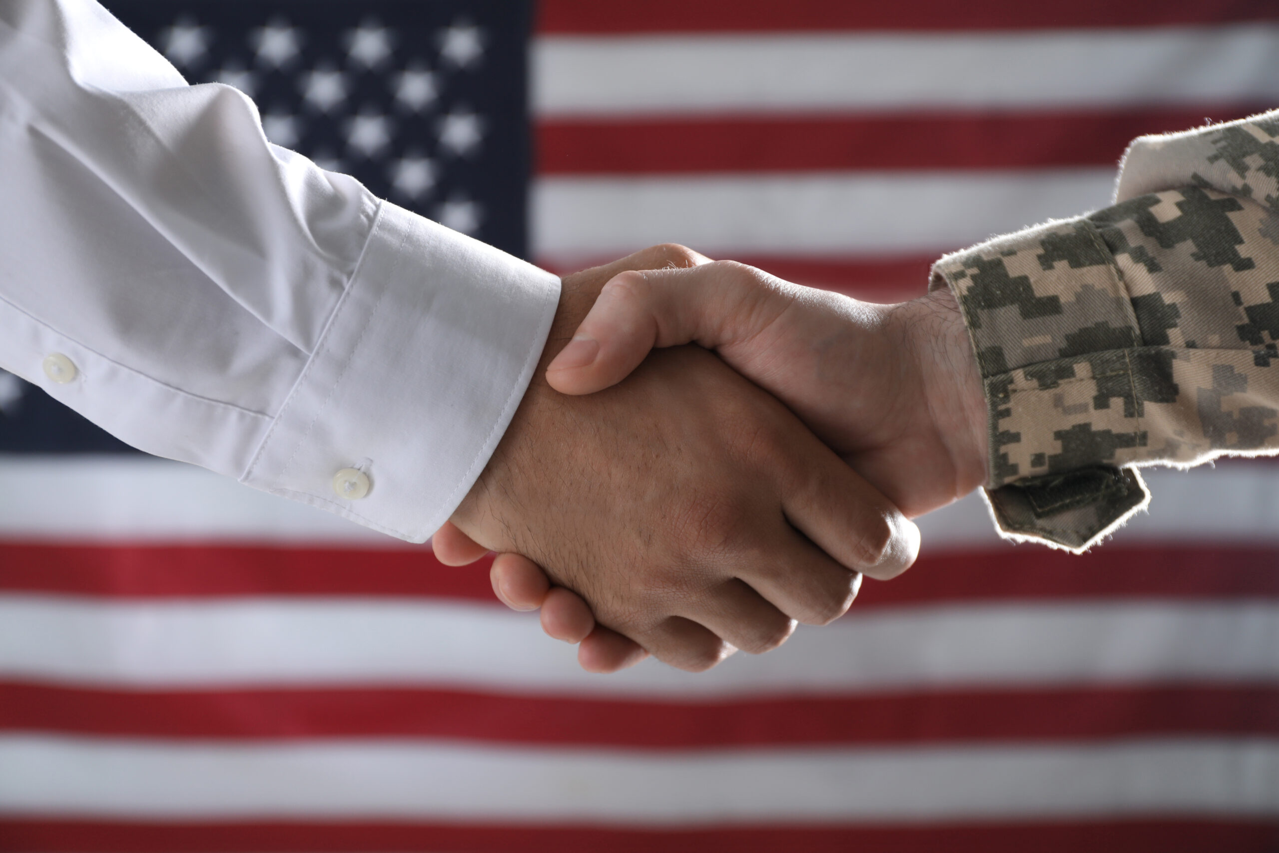 veteran business handshake