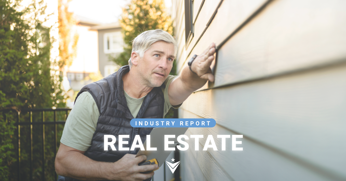 Real estate industry overview showing different business models including property management, home inspection, and staging