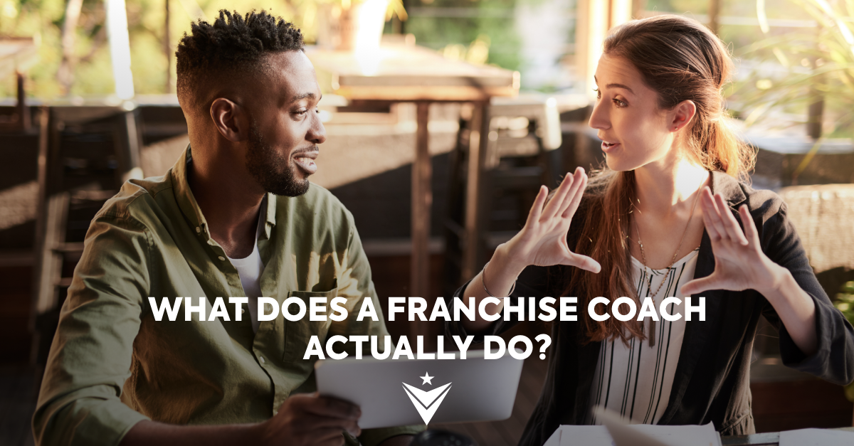 Franchise coach speaking with a prospective business owner about franchise ownership